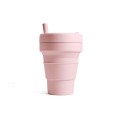 折疊矽膠吸管杯350ml